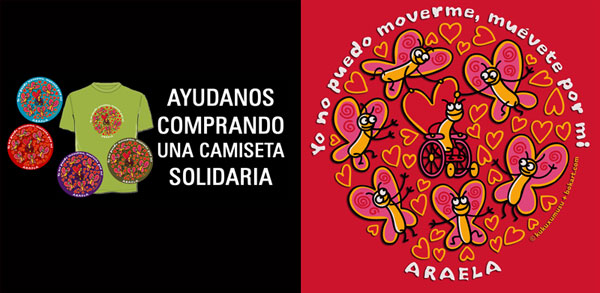 Camisetas Solidarias KUKUXUMUSU para ARAELA